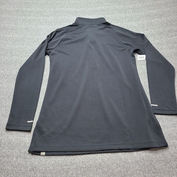 Trimark Pullover Womens Medium Black Half Zip Long Sleeve Eco Knit Performance - Picture 7 of 8